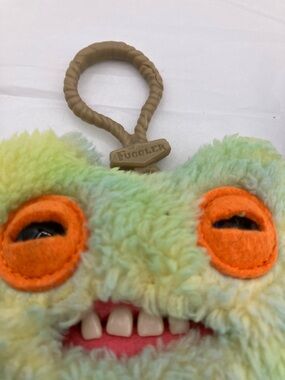NWT FUGGLER MUNCH MUNCH TIE DYE Keychain - Green /Orange Eyes CHARM PURSE ZURU
